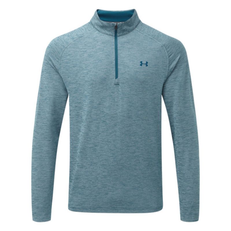 Under Armour Mens Playoff 1/4 Zip Sweater - Teal Sweaters/Slipovers ...