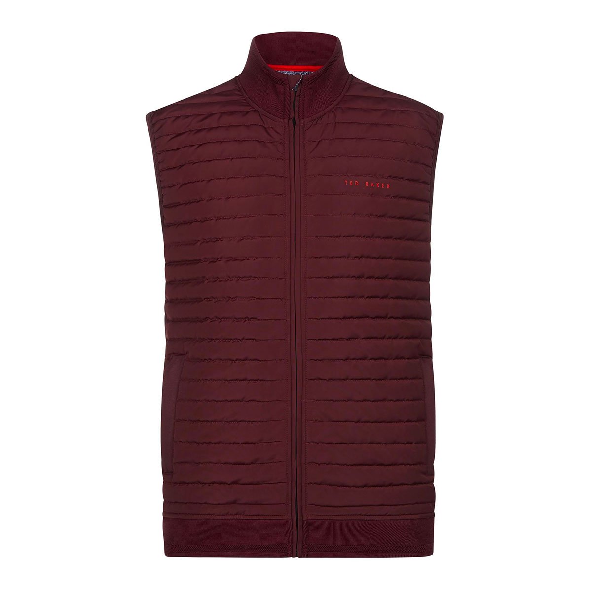 Ted Baker Albane Gillet in Dark Red #159588 | Golf Inc.